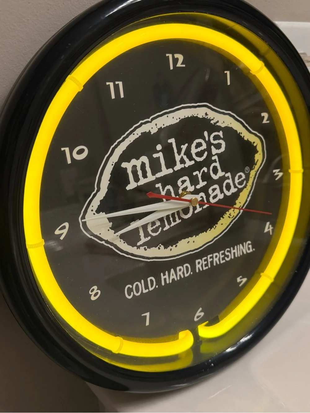 RARE Mike's Hard Lemonade Vintage Neon Wall Clock Sign 12